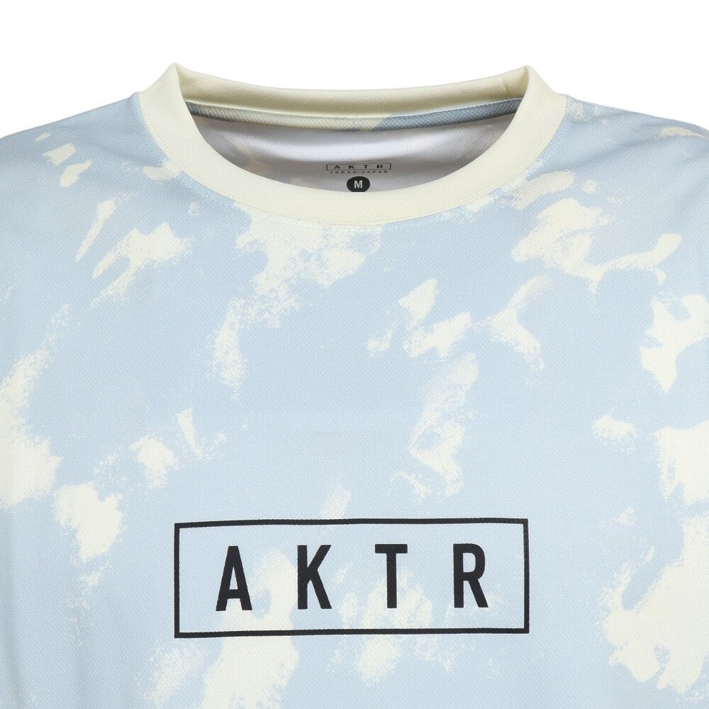 アクター（AKTR）（メンズ、レディース）バスケットボールウェア ゴースト カモ ロゴ半袖Tシャツ 222-011005 BL