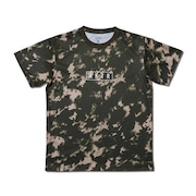 アクター（AKTR）（メンズ、レディース）バスケットボールウェア ゴースト カモ ロゴ半袖Tシャツ 222-011005 GR