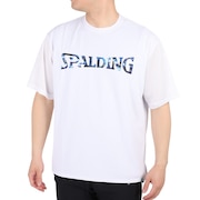 スポルディング（SPALDING）（メンズ）バスケットボールウェアA UVカット Tシャツ タイダイコートロゴ SMT23001WH