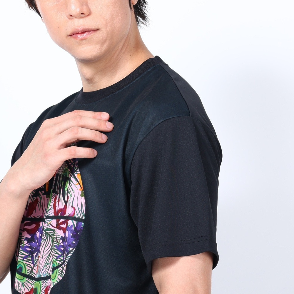 スポルディング（SPALDING）（メンズ）バスケットボールウェア UVカット Tシャツ トロピクスボールプリント SMT23004BP 速乾