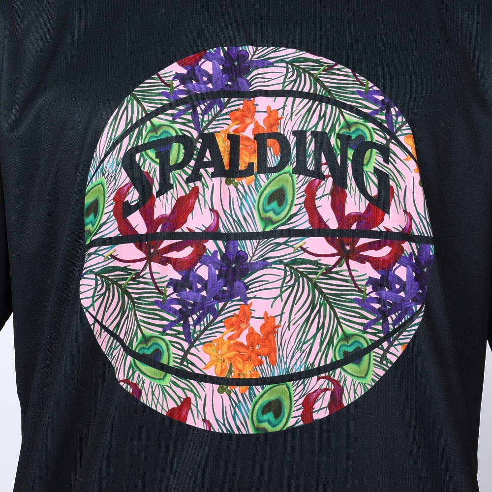 スポルディング（SPALDING）（メンズ）バスケットボールウェア UVカット Tシャツ トロピクスボールプリント SMT23004BP 速乾