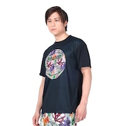 スポルディング（SPALDING）（メンズ）バスケットボールウェア UVカット Tシャツ トロピクスボールプリント SMT23004BP