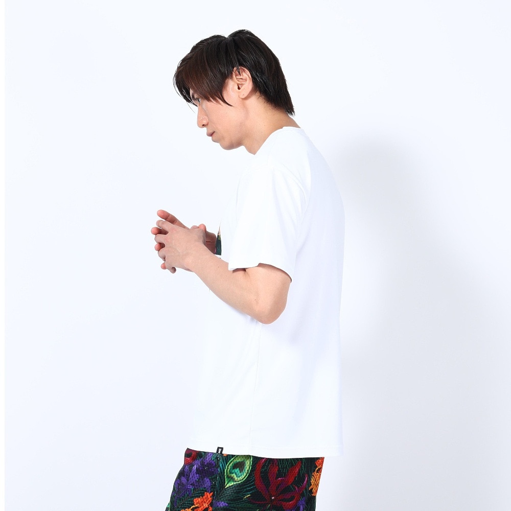 スポルディング（SPALDING）（メンズ）バスケットボールウェア UVカット Tシャツ トロピクスボールプリント SMT23004WB 速乾