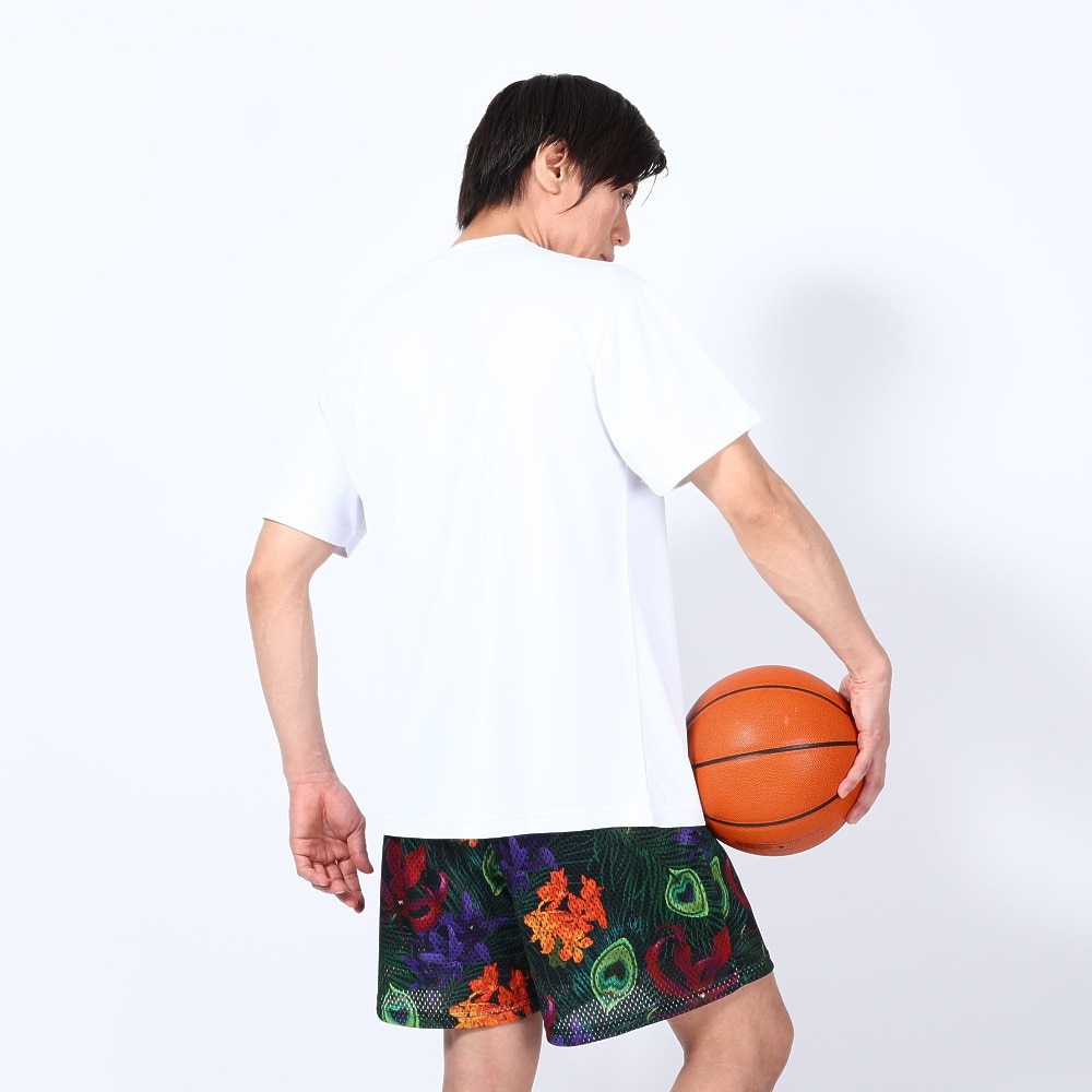 スポルディング（SPALDING）（メンズ）バスケットボールウェア UVカット Tシャツ トロピクスボールプリント SMT23004WB