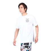 スポルディング(SPALDING)(メンズ)バスケットボールウェア UVカット Tシャツ デジタルコラージュバックプリント SMT23012WH