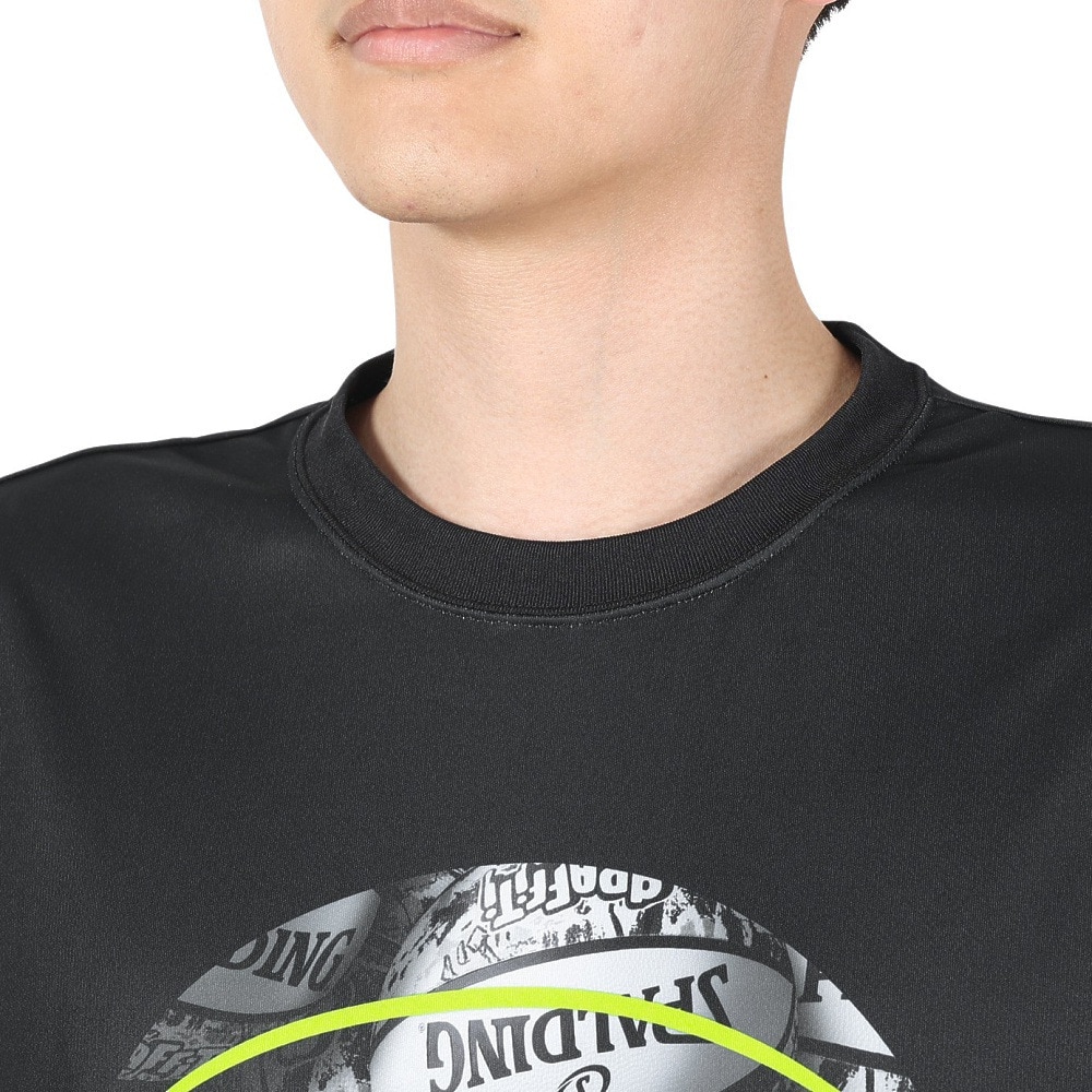 スポルディング（SPALDING）（メンズ）バスケットボールウェア UVカット Tシャツ ボールプリント SMT23014 速乾