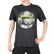 スポルディング（SPALDING）（メンズ）バスケットボールウェア UVカット Tシャツ ボールプリント SMT23014