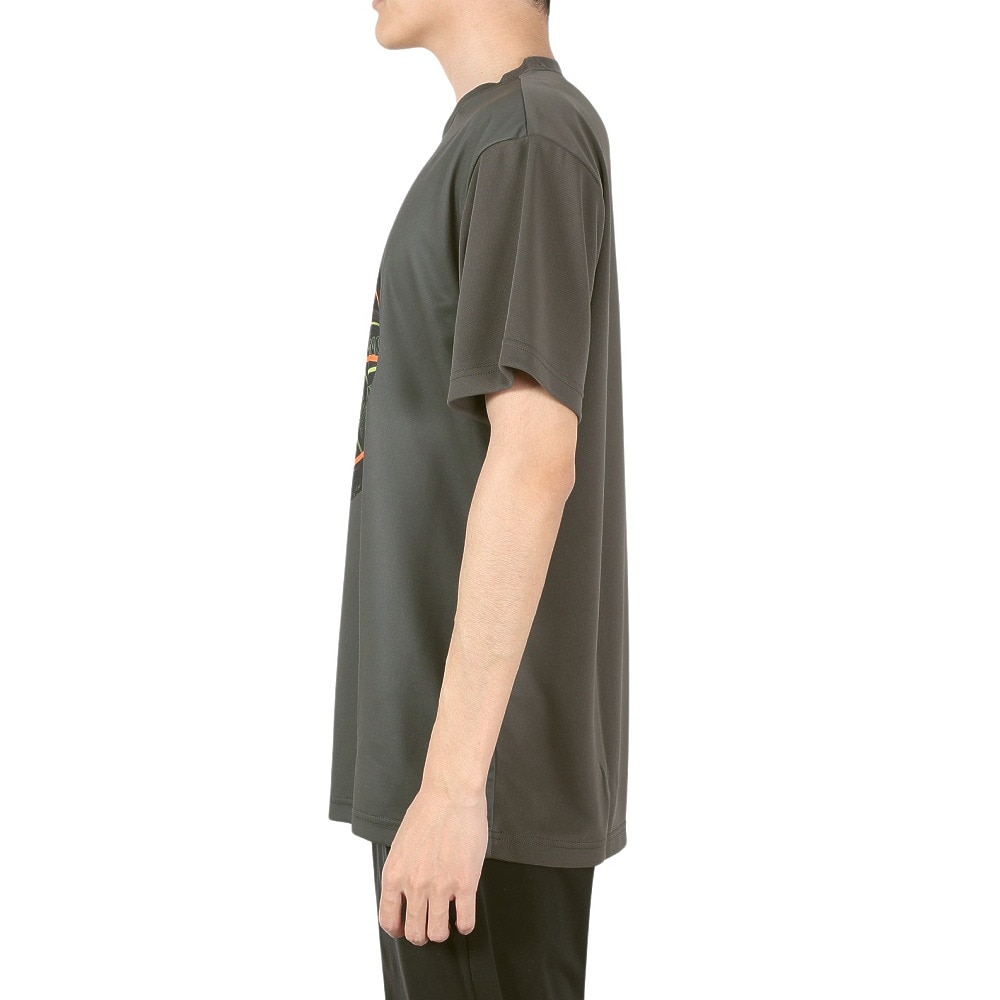 スポルディング（SPALDING）（メンズ）バスケットボールウェア UVカット Tシャツ ボールプリント SMT23014OK 速乾