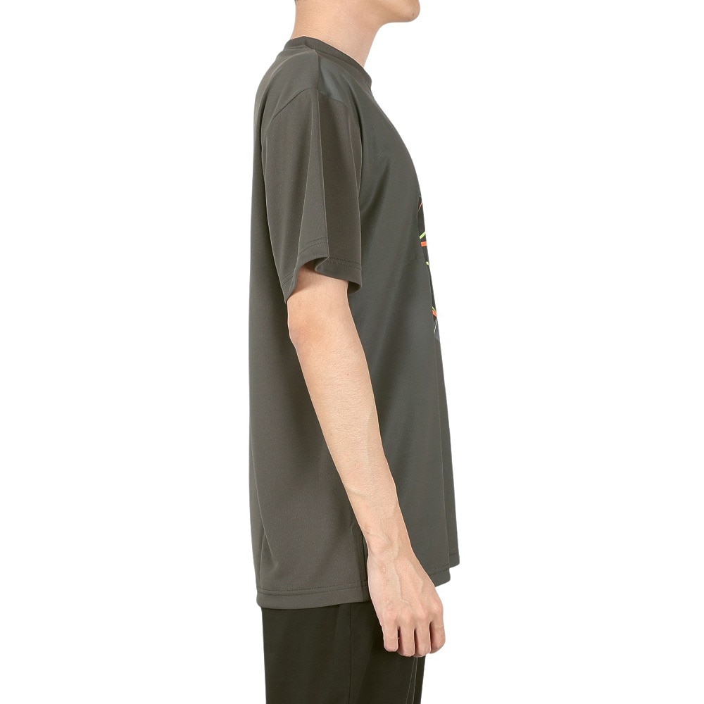 スポルディング（SPALDING）（メンズ）バスケットボールウェア UVカット Tシャツ ボールプリント SMT23014OK 速乾