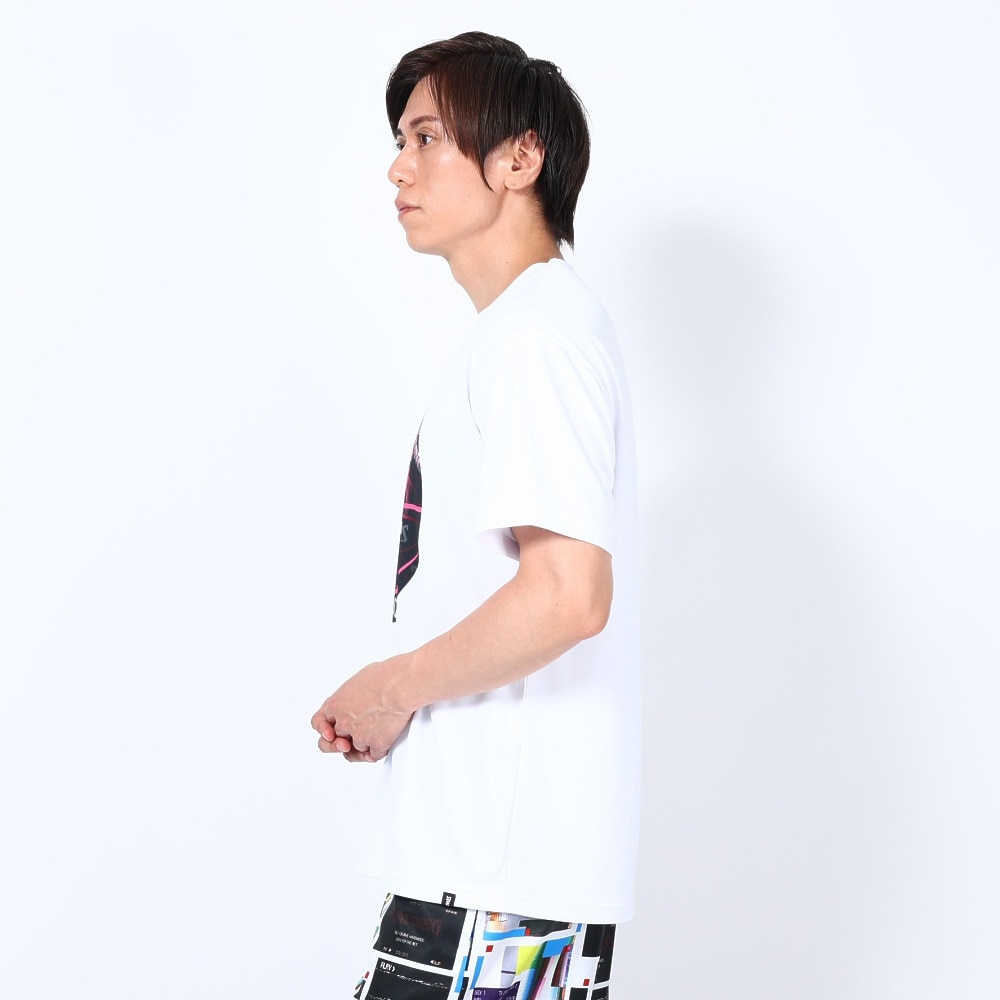 スポルディング（SPALDING）（メンズ）バスケットボールウェア UVカット Tシャツ ボールプリント SMT23014WH 速乾