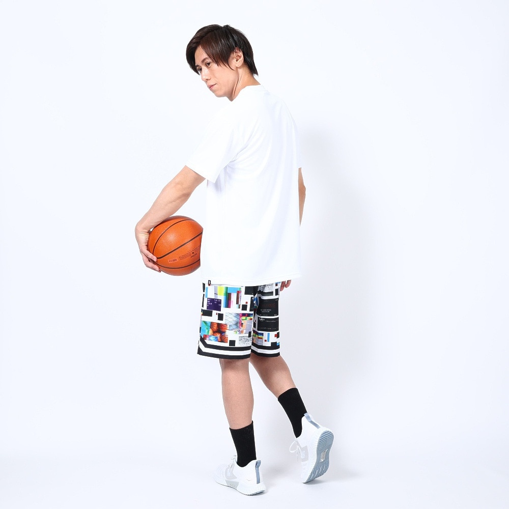 スポルディング（SPALDING）（メンズ）バスケットボールウェア UVカット Tシャツ ボールプリント SMT23014WH 速乾