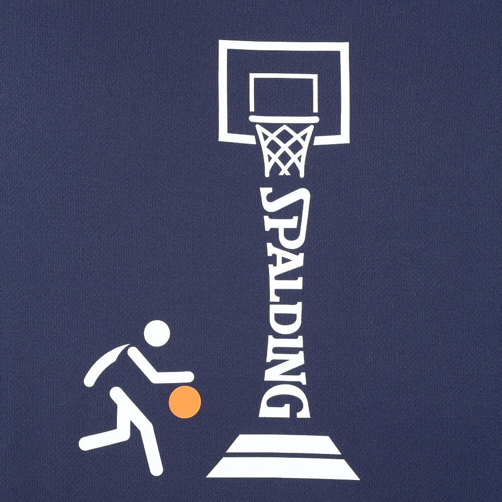 スポルディング（SPALDING）（メンズ）バスケットボールウェア UVカット Tシャツ ピクトグラム SMT23019NV 速乾