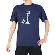 スポルディング（SPALDING）（メンズ）バスケットボールウェア UVカット Tシャツ ピクトグラム SMT23019NV