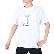 スポルディング（SPALDING）（メンズ）バスケットボールウェア UVカット Tシャツ ピクトグラム SMT23019WH