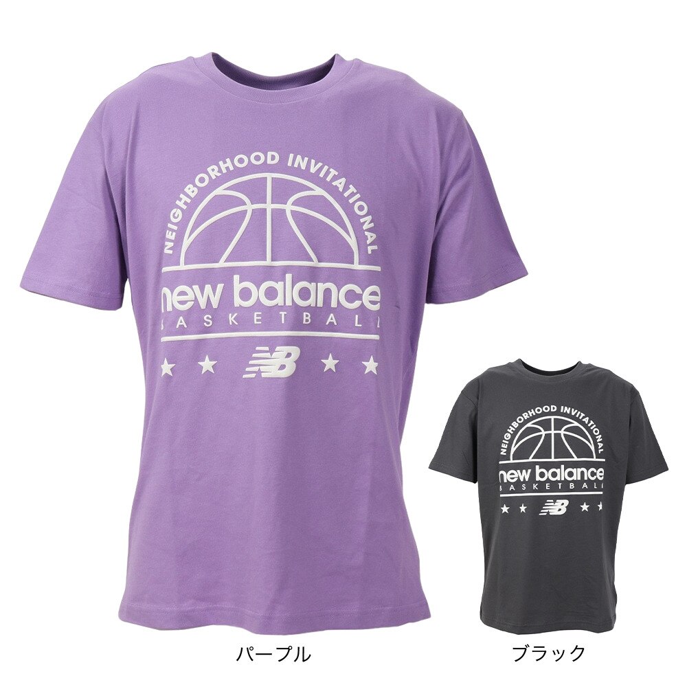 ニューバランス（new balance）（メンズ）バスケットボールウェア Hoops Invitational 半袖Tシャツ MT31586ACK