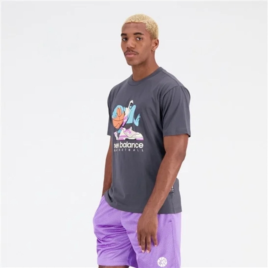 ニューバランス（new balance）（メンズ）バスケットボールウェア Hoops Artist Pack ショートスリーブTシャツ MT31589ACK