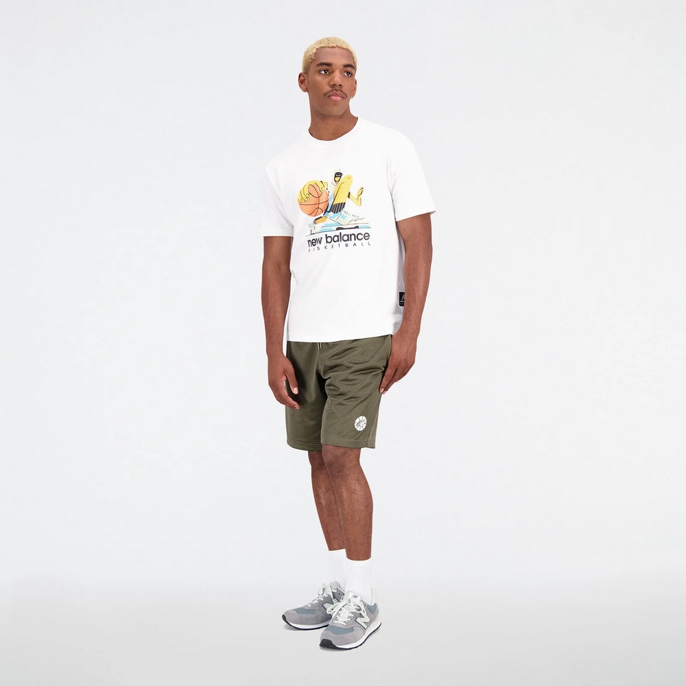 ニューバランス（new balance）（メンズ）バスケットボールウェア Hoops Artist Pack ショートスリーブTシャツ MT31589WT