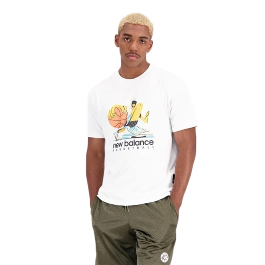 ニューバランス（new balance）（メンズ）バスケットボールウェア Hoops Artist Pack ショートスリーブTシャツ MT31589WT