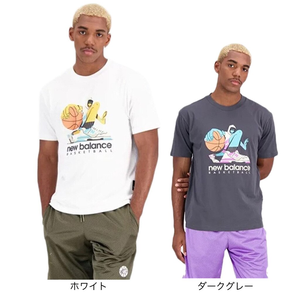 ニューバランス（new balance）（メンズ）バスケットボールウェア Hoops Artist Pack ショートスリーブTシャツ MT31589WT