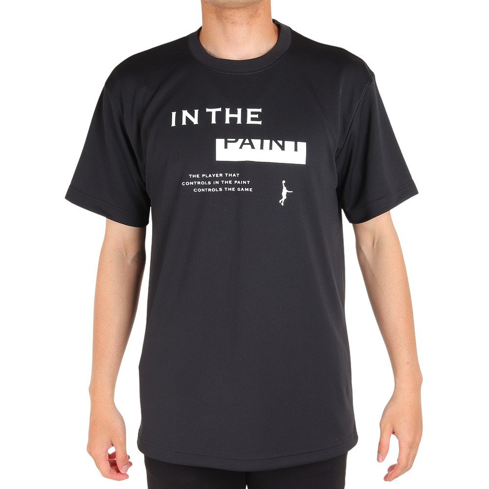 インザペイント（IN THE PAINT）（メンズ）バスケットボールウェア 半袖Tシャツ ITP23306BLK 速乾