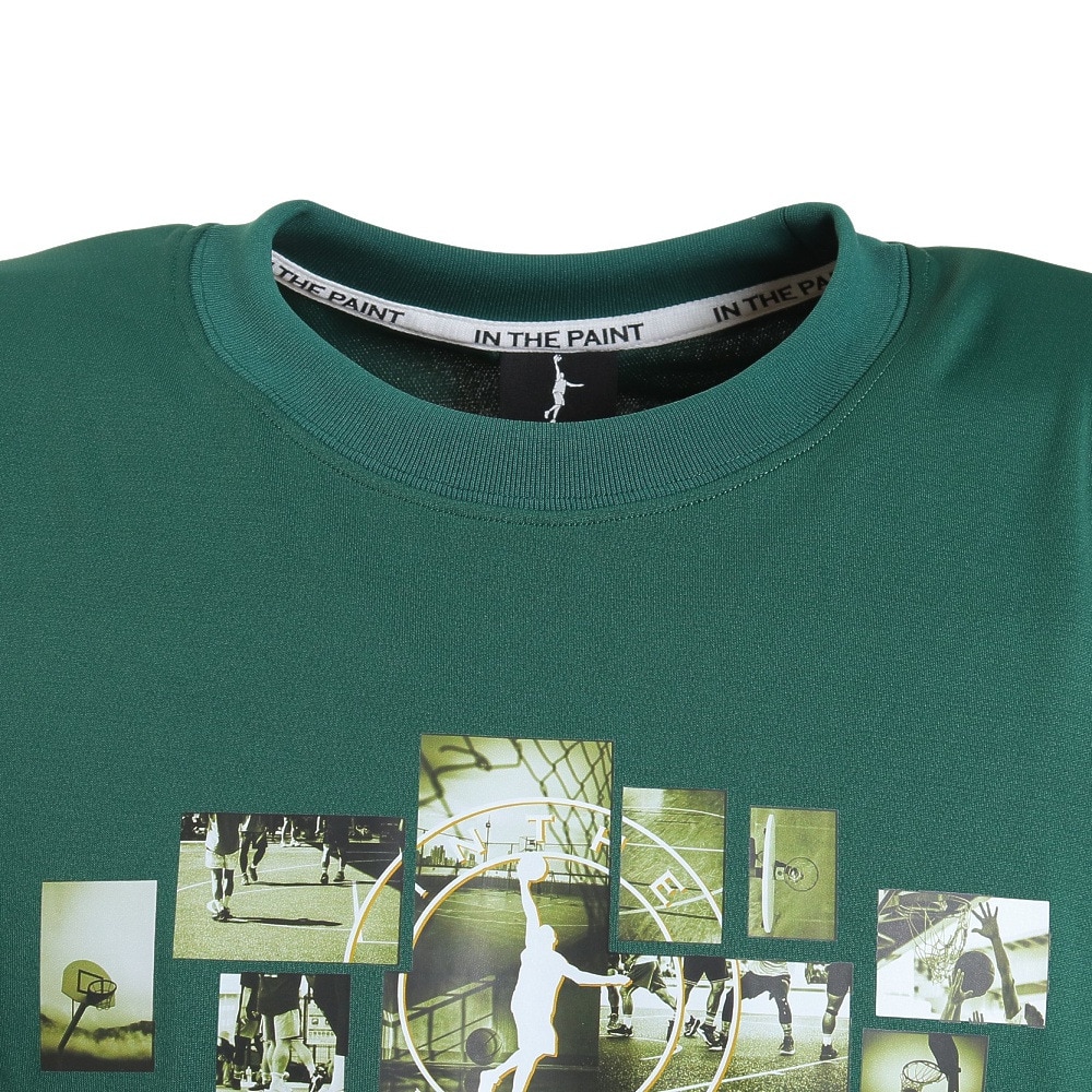 インザペイント（IN THE PAINT）（メンズ）バスケットボールウェア 半袖Tシャツ ITP23308GRN 速乾