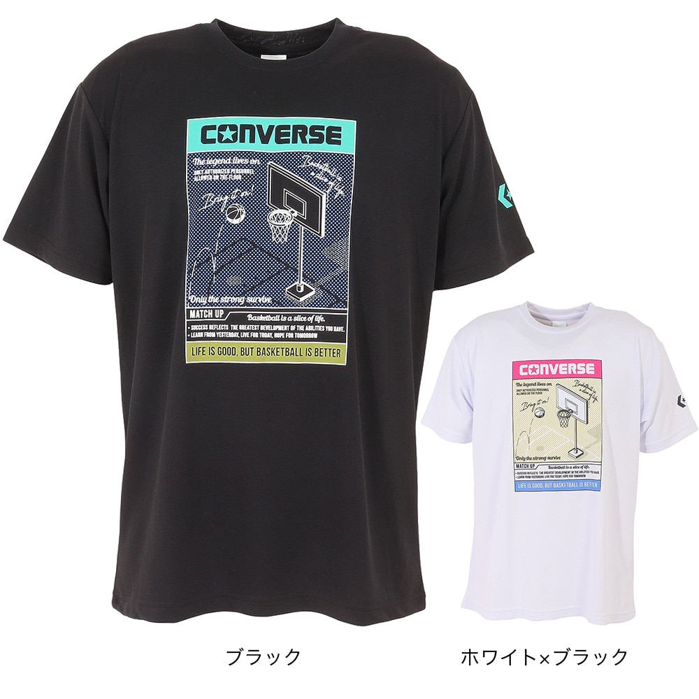 コンバース（CONVERSE） バスケットボールウェア プリント 半袖Tシャツ CB231369-1900