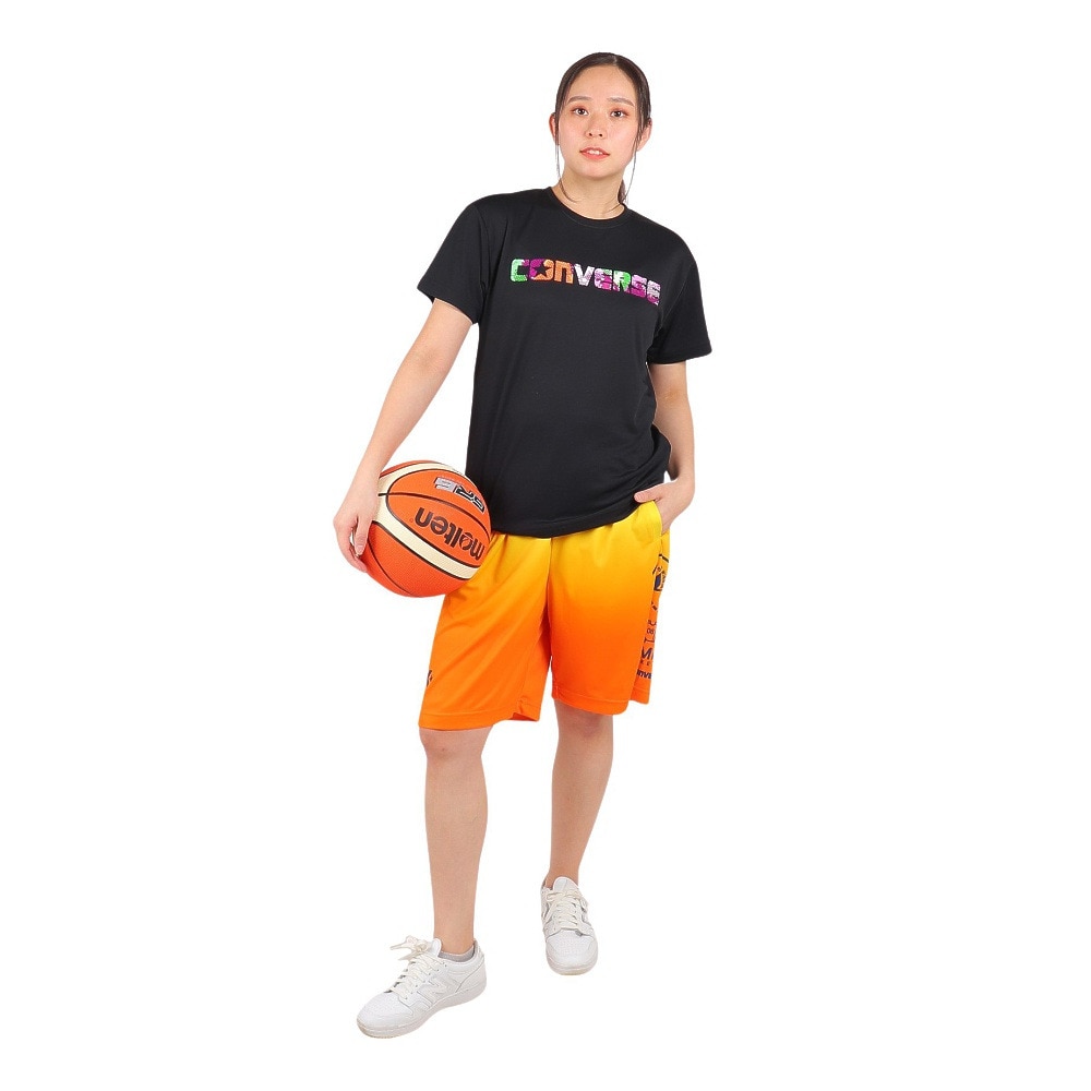 コンバース（CONVERSE）（レディース）バスケットボールウェア 半袖プリントTシャツ CB331353-1900