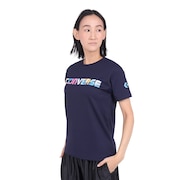 コンバース（CONVERSE）（レディース）バスケットボールウェア 半袖プリントTシャツ CB331353-2900