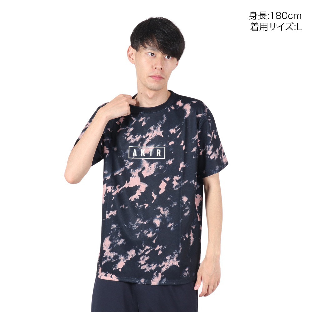 アクター（AKTR）（メンズ）バスケットボールウェア GHOST CAMO LOGO SPORTS Tシャツ 222-011005 NV 速乾