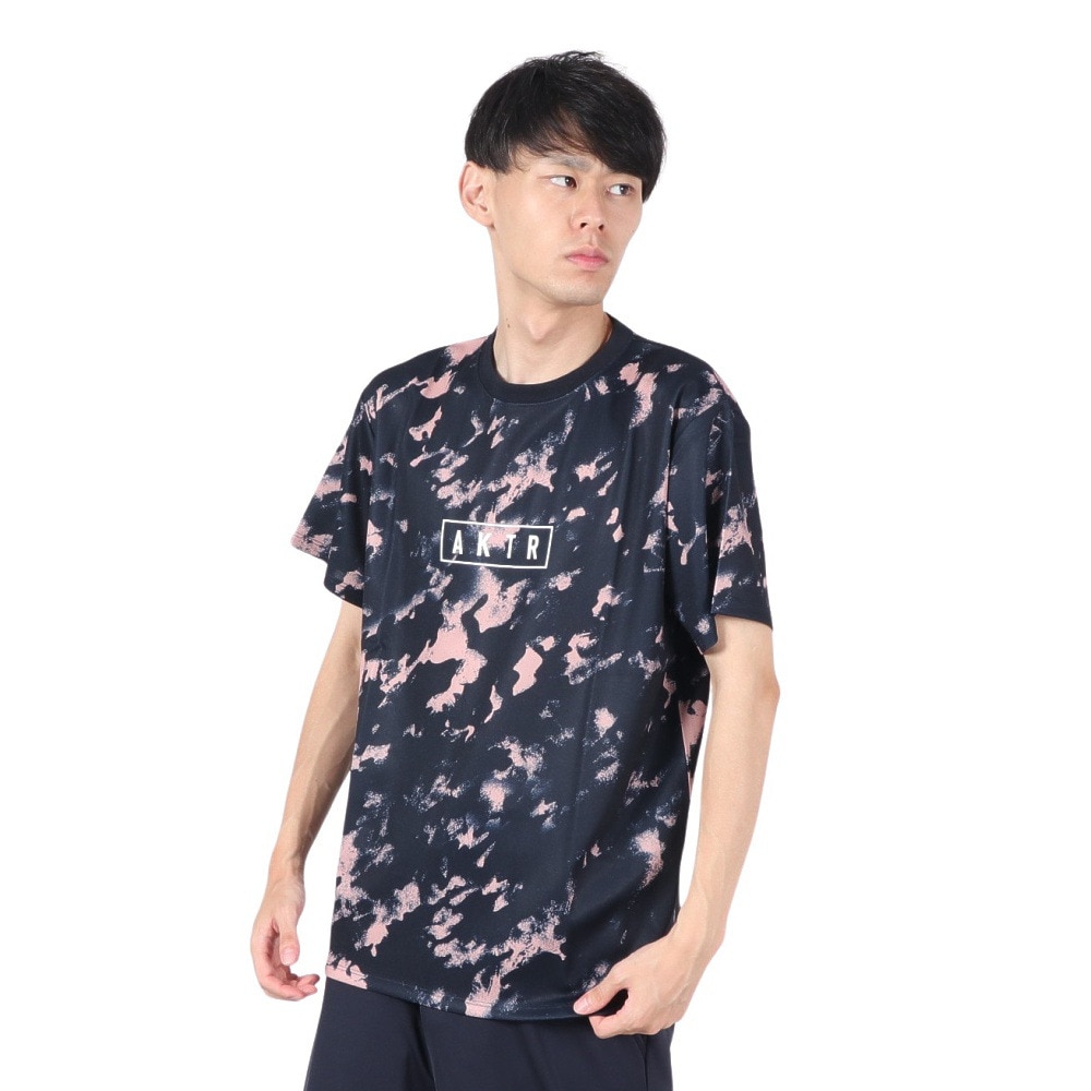 アクター（AKTR）（メンズ）バスケットボールウェア GHOST CAMO LOGO SPORTS Tシャツ 222-011005 NV 速乾