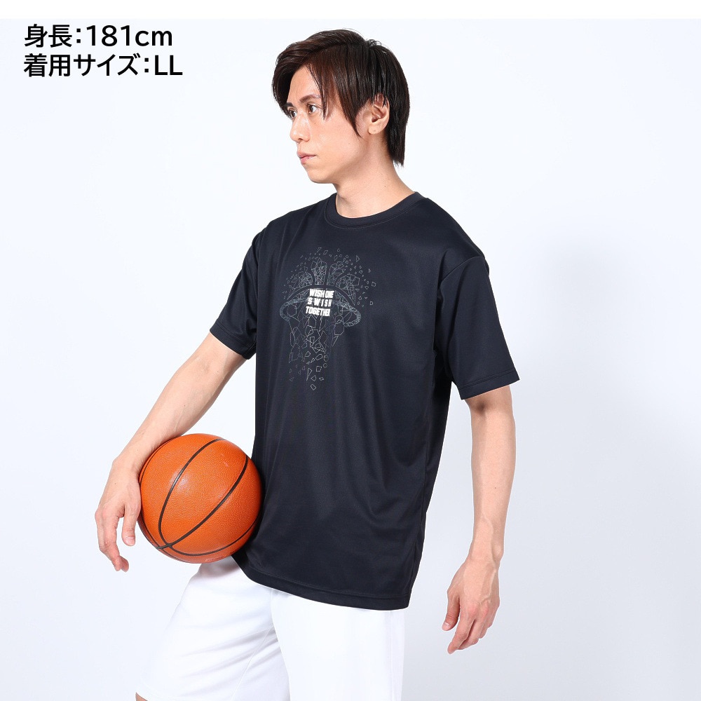 エックスティーエス（XTS）（メンズ）バスケットボールウェア ドライプラス メッセージTシャツ 751TS3ES0013 BLK  スポーツ用品はスーパースポーツゼビオ