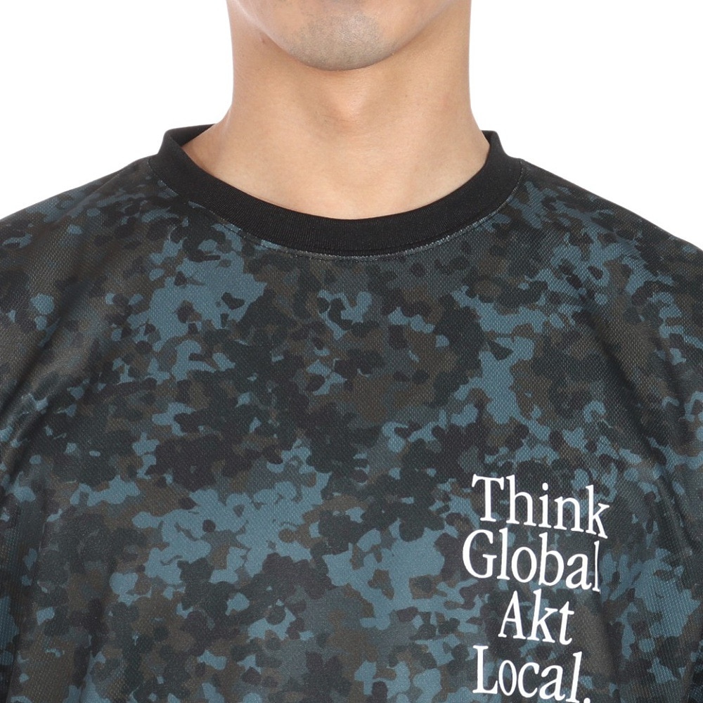 アクター（AKTR）（メンズ）バスケットボールウェア FLECKTARN CAMO AKT LOCAL SP Tシャツ 123-014005 BK 速乾