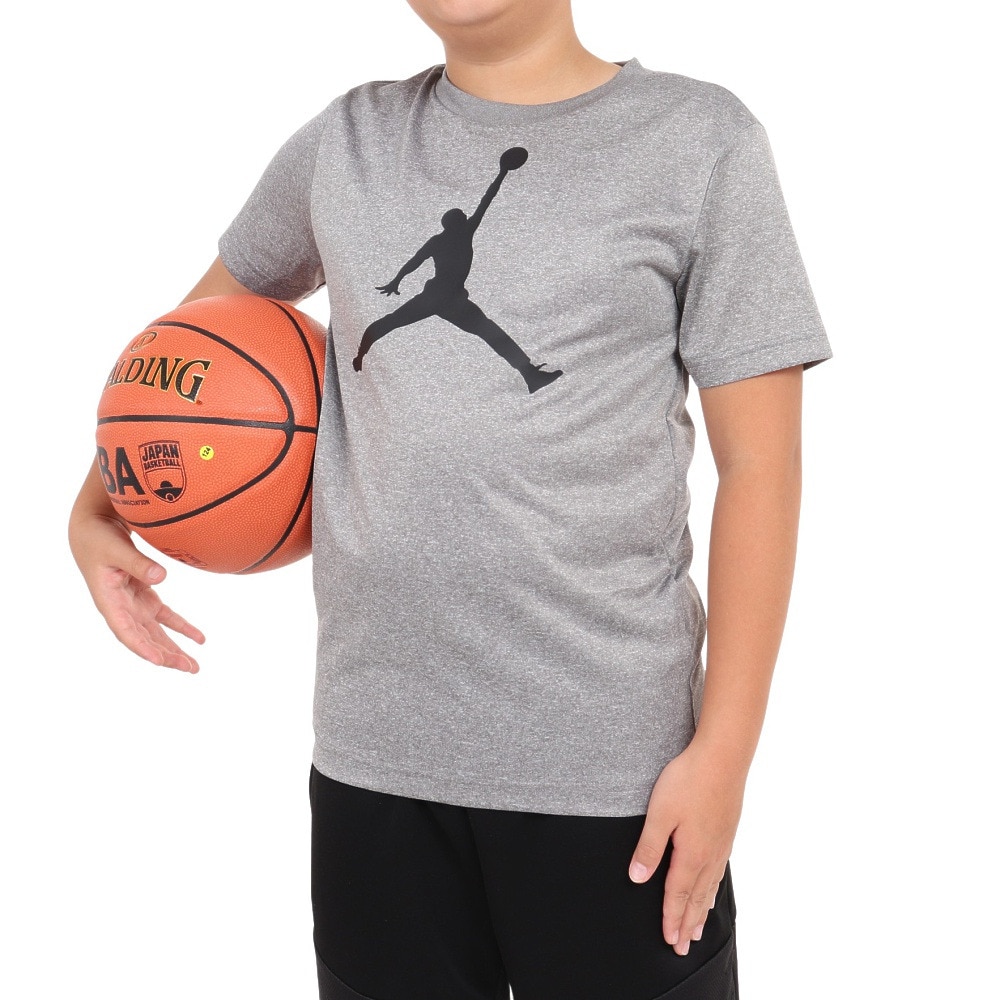 ジョーダン（JORDAN）（キッズ）バスケットボールウェア JUMPMAN LOGO ドライフィット 半袖Tシャツ 954293-GEH