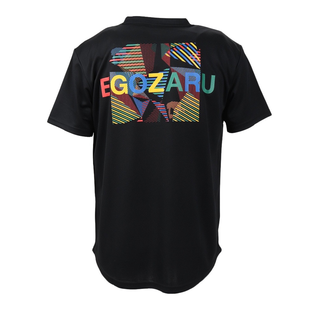 エゴザル（EGOZARU）（メンズ、レディース）バスケットボールウェア ワイドジオメトリックバックプリントTシャツ EZST-S2306-012