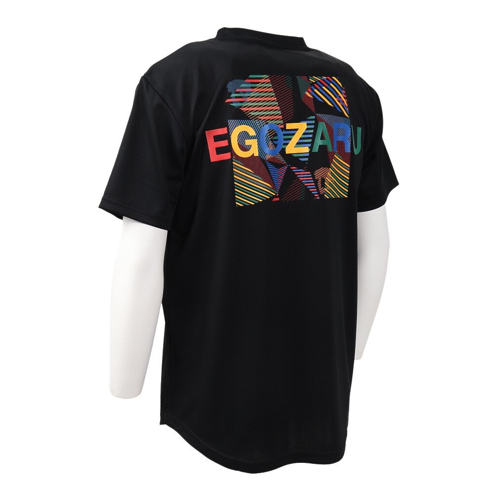 エゴザル（EGOZARU）（メンズ、レディース）バスケットボールウェア ワイドジオメトリックバックプリントTシャツ EZST-S2306-012