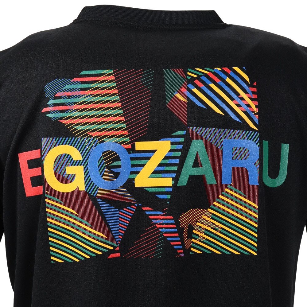 エゴザル（EGOZARU）（メンズ、レディース）バスケットボールウェア ワイドジオメトリックバックプリントTシャツ EZST-S2306-012