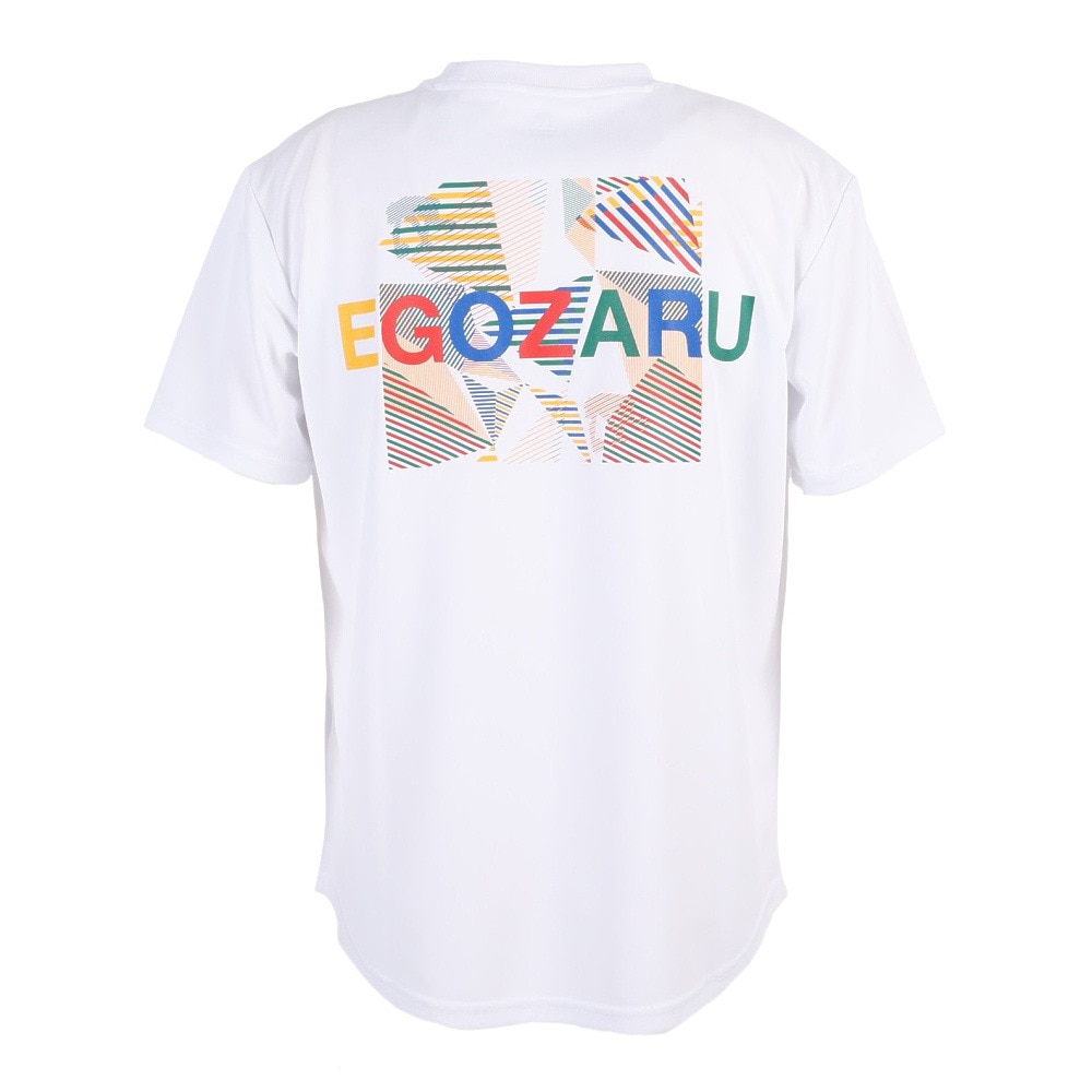 エゴザル（EGOZARU）（メンズ、レディース）バスケットボールウェア ワイドジオメトリック バックプリント Tシャツ EZST-S2306-025 速乾