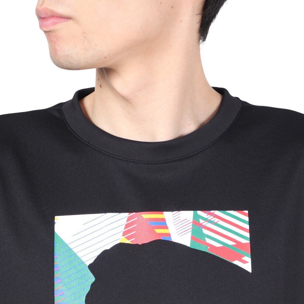 エゴザル（EGOZARU）（メンズ、レディース）バスケットボールウェア ワイドジオメトリックTシャツ EZST-S2307-012