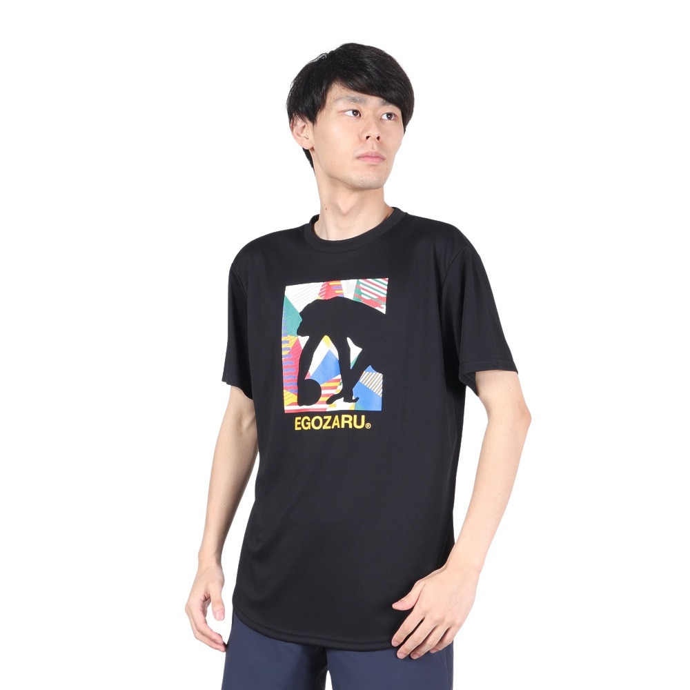 エゴザル（EGOZARU）（メンズ、レディース）バスケットボールウェア ワイドジオメトリックTシャツ EZST-S2307-012