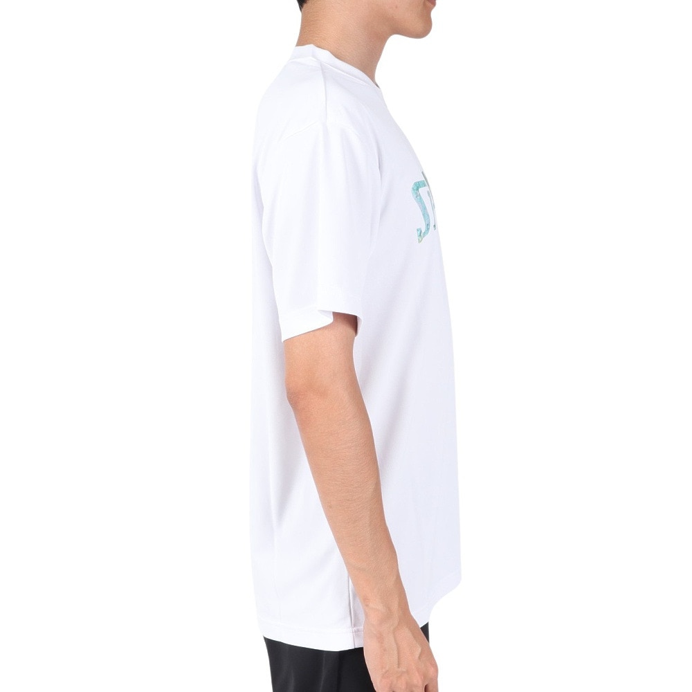 スポルディング（SPALDING）（メンズ）バスケットボールウェア Tシャツ ウォールペイント ロゴ SMT23114 速乾 UVカット