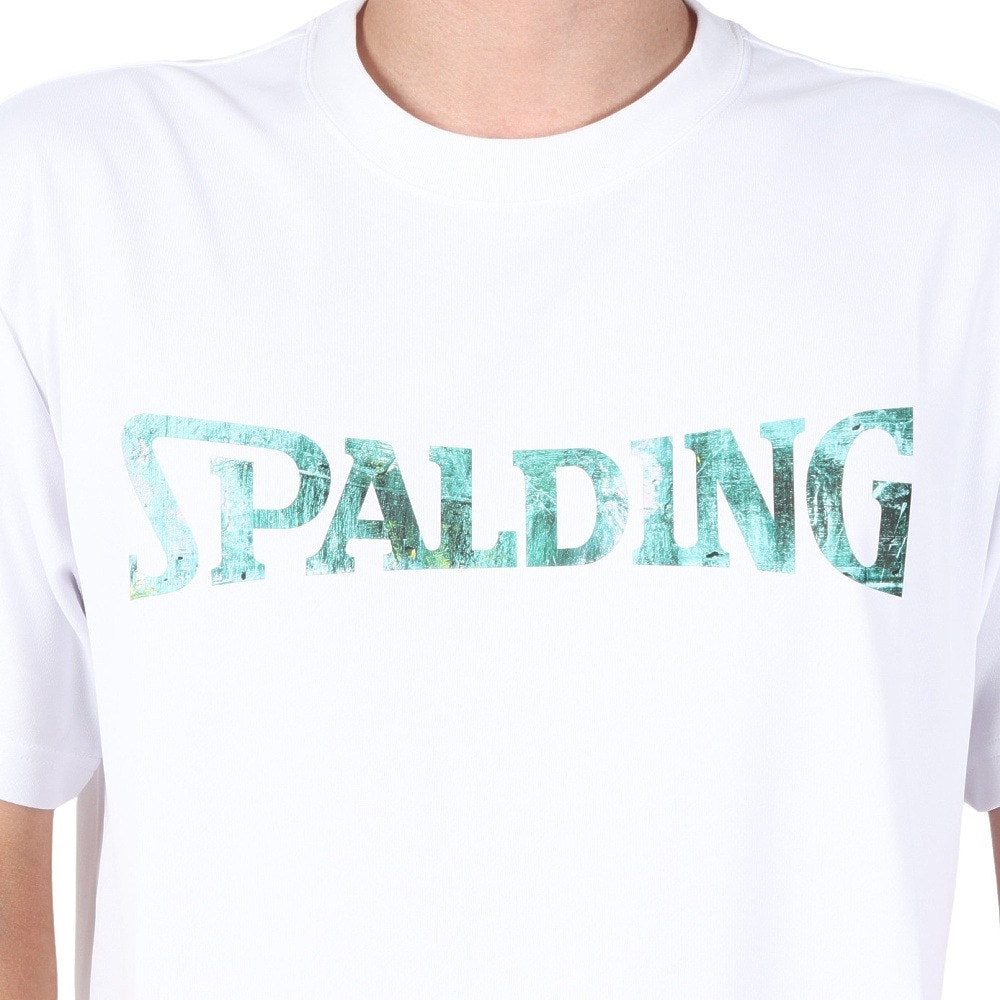 スポルディング（SPALDING）（メンズ）バスケットボールウェア Tシャツ ウォールペイント ロゴ SMT23114 速乾 UVカット