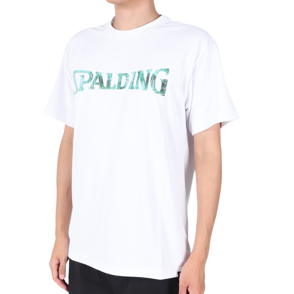 スポルディング（SPALDING）（メンズ）バスケットボールウェア Tシャツ ウォールペイント ロゴ SMT23114 速乾 UVカット