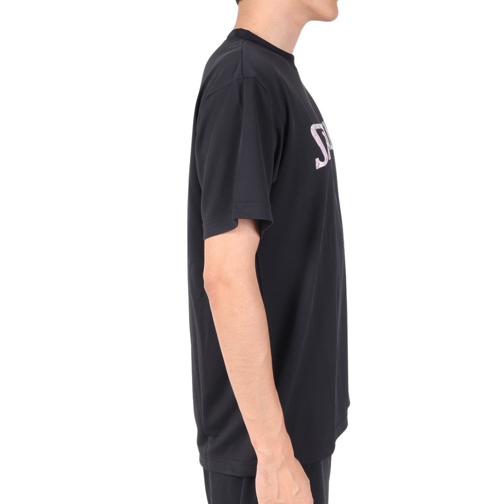 スポルディング（SPALDING）（メンズ）バスケットボールウェア Tシャツ ウォールペイント ロゴ SMT23114BK 速乾 UVカット