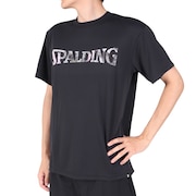 スポルディング（SPALDING）（メンズ）バスケットボールウェア Tシャツ ウォールペイント ロゴ SMT23114BK