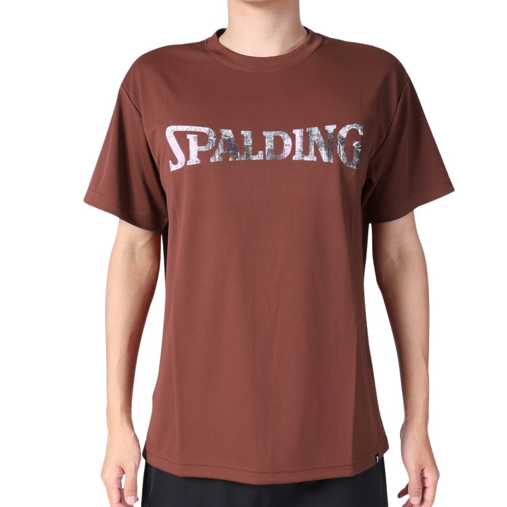 スポルディング（SPALDING）（メンズ、レディース）バスケットボールウェア 半袖Tシャツ ウォールペイントロゴ SMT23114FIG