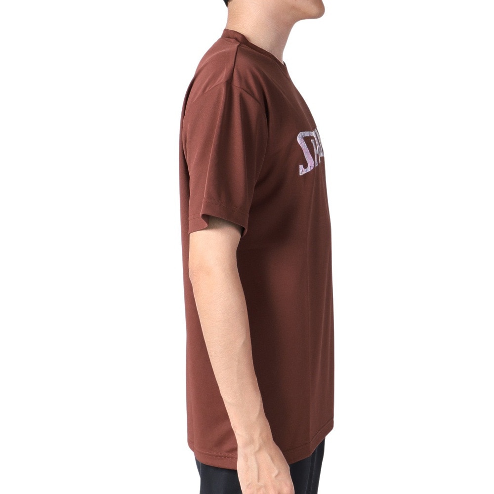 スポルディング（SPALDING）（メンズ、レディース）バスケットボールウェア 半袖Tシャツ ウォールペイントロゴ SMT23114FIG 速乾 UVカット