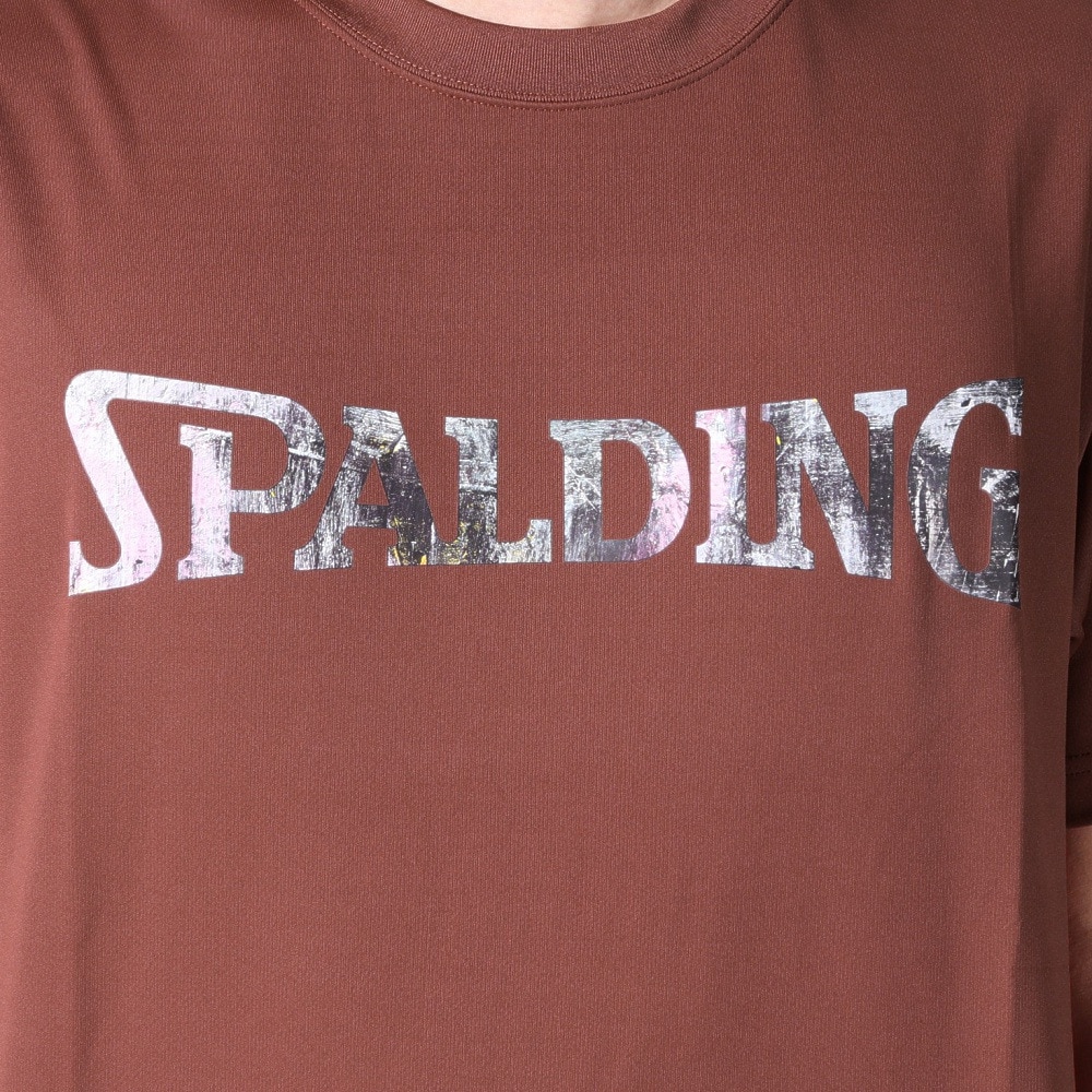 スポルディング（SPALDING）（メンズ、レディース）バスケットボールウェア 半袖Tシャツ ウォールペイントロゴ SMT23114FIG 速乾 UVカット