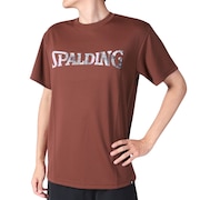 スポルディング（SPALDING）（メンズ、レディース）バスケットボールウェア 半袖Tシャツ ウォールペイントロゴ SMT23114FIG