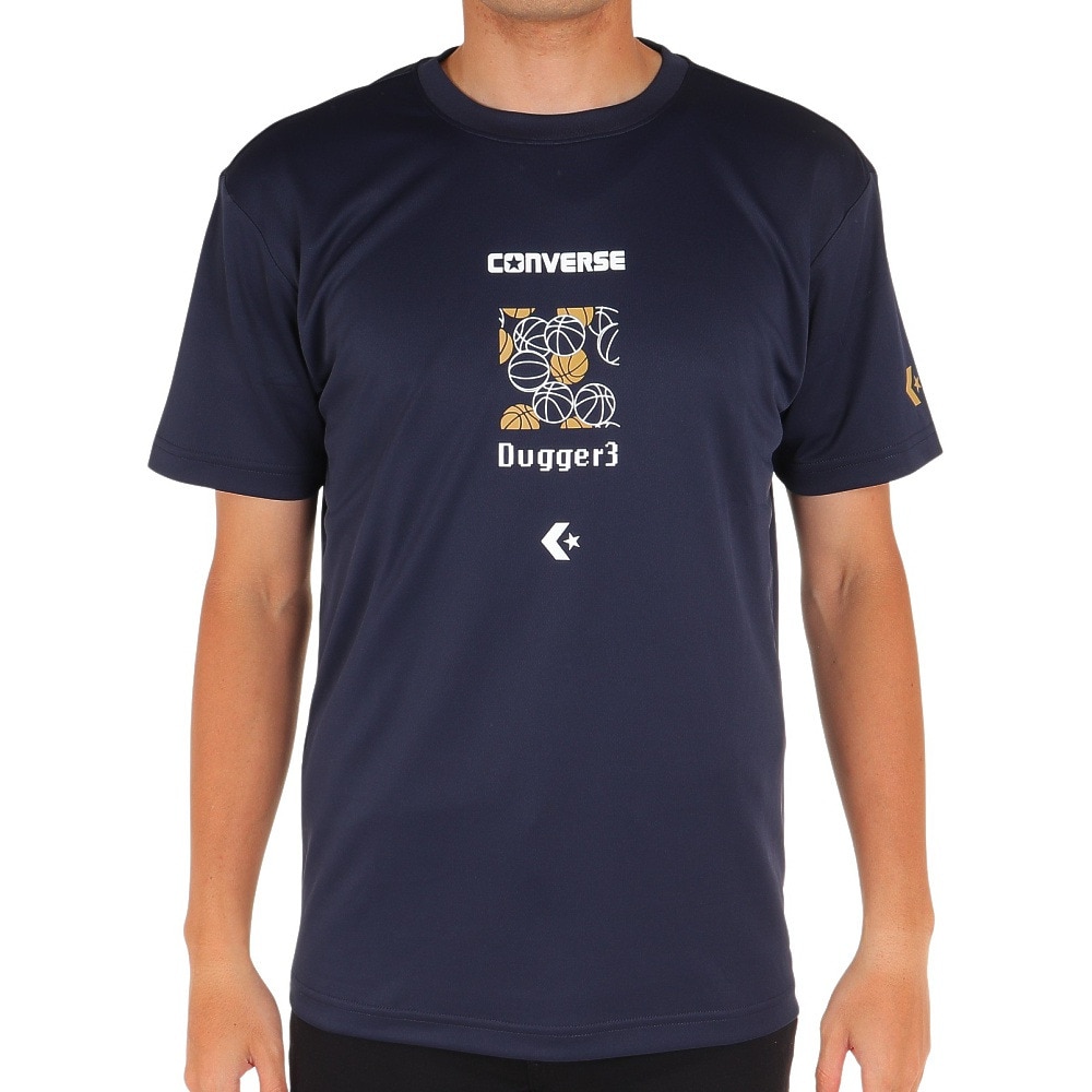 コンバース（CONVERSE）（メンズ）バスケットボールウェア プリントTシャツ CB232363-2900 速乾