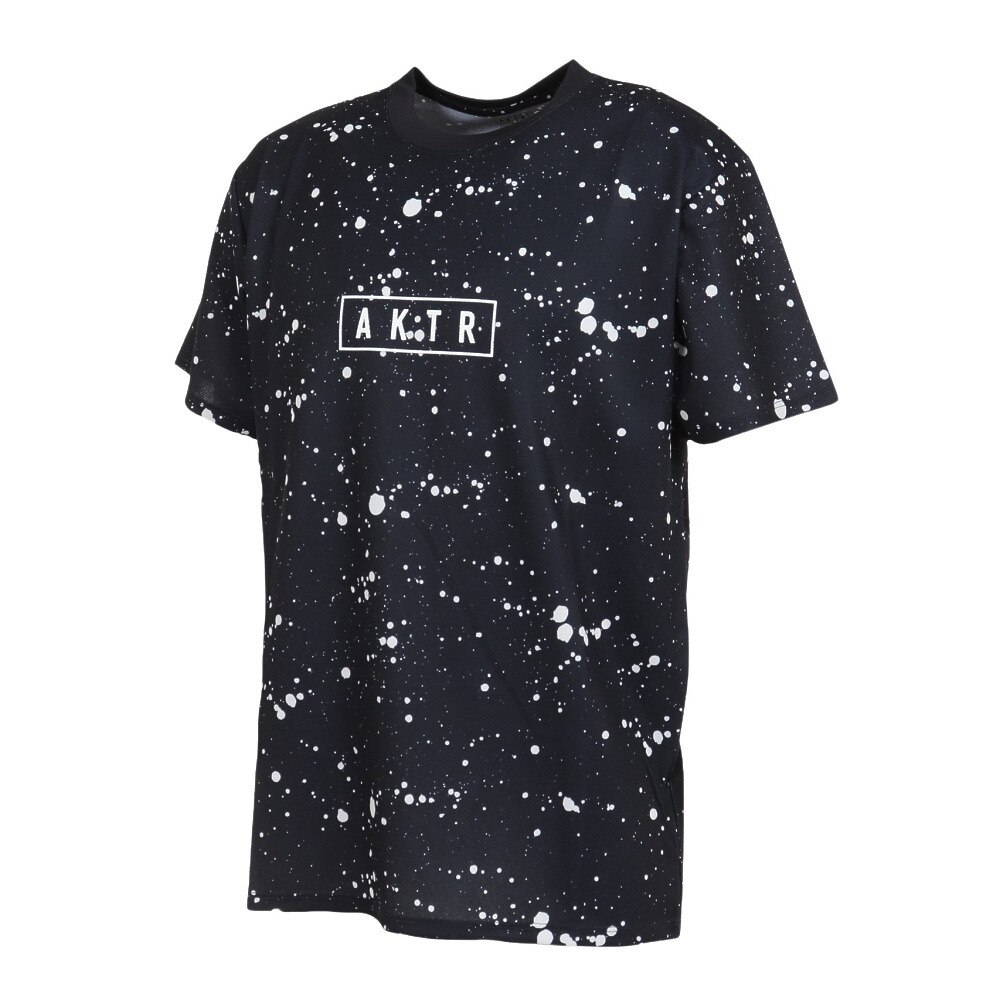 アクター（AKTR）（メンズ、レディース）バスケットボールウェア スプラッシュ AKTR ロゴ スポーツTシャツ 223-010005 BK 速乾